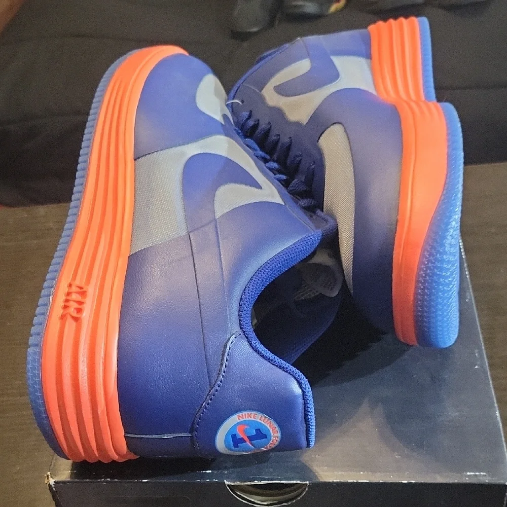 Nike Lunar Force 1 Fuse Leather "Deep Royal Blue" (2013) Mens 13 NEW W/OG BOX - Picture 7 of 11